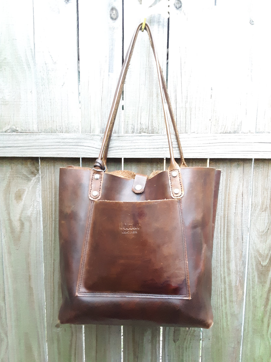 Rustic Leather Tote Whitaker Leather