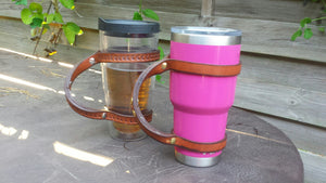 Yeti and Tervis Western Leather Rein Style Cup