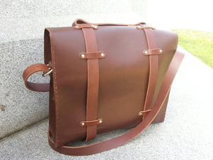 Rustic Leather Messenger Bag style Satchel