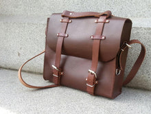 Rustic Leather Messenger Bag style Satchel