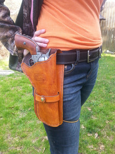 Lawman Western Holster with Leg Ties - Up to 7 1/2 inch Barrels