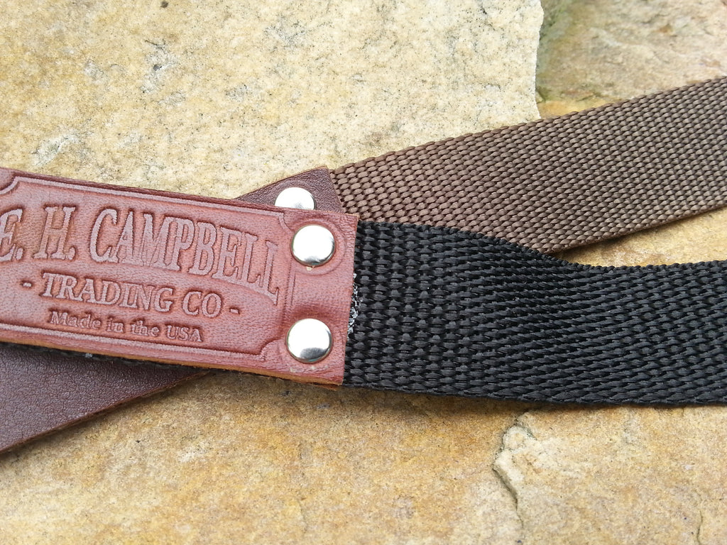 Rifle Sling - Leather and Nylon Universal Fit Sling