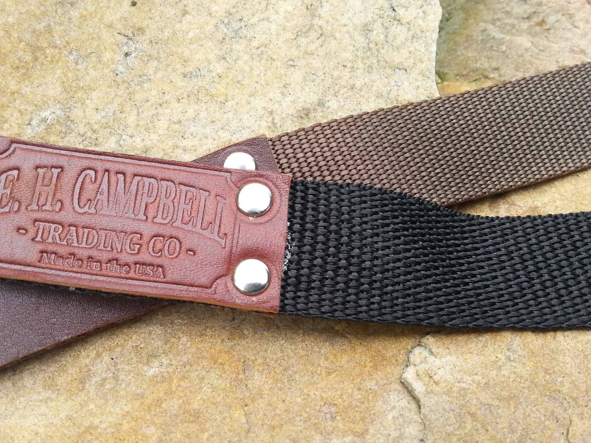 Rifle Sling - Leather and Nylon Universal Fit Sling
