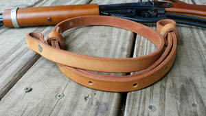 Rifle Sling - Adjustable Western Style with Loops and Stitching