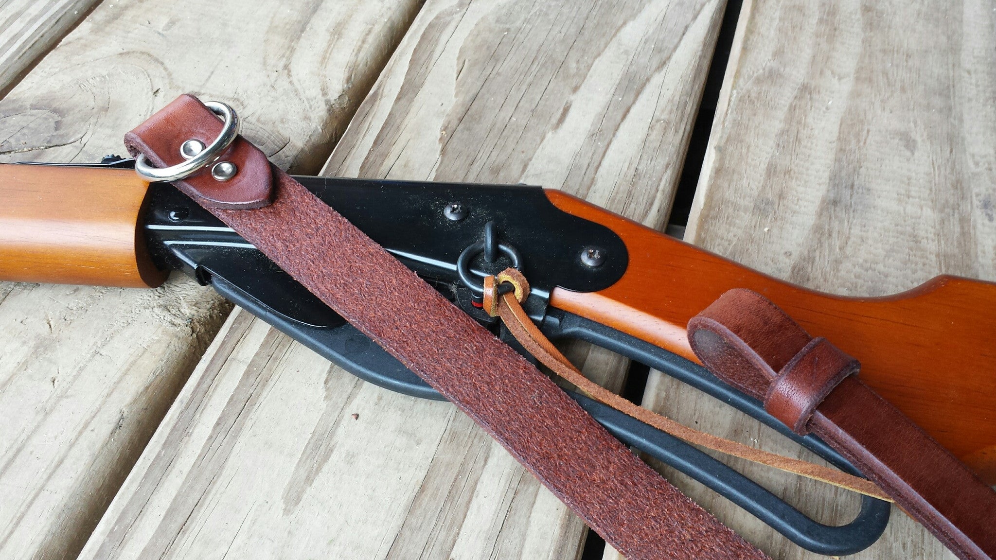 Two Piece Western Style Sling with Free Hand Stamped Letter Initials