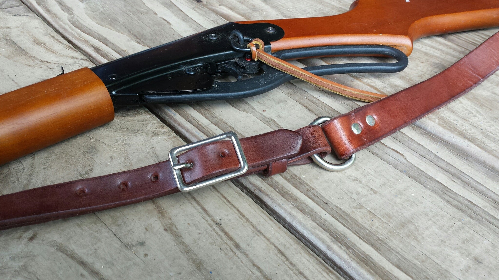 Two Piece Western Style Sling with Free Hand Stamped Letter Initials