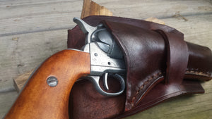 Texas Loop Handmade leather Western Holster with Leg Ties Colt Peacemaker