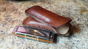 Leather Harmonica Pocket Holder