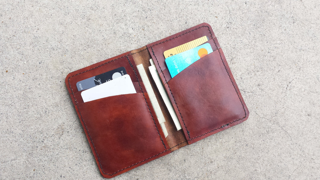 Leather Tall Bi-Fold Wallet - No. 102