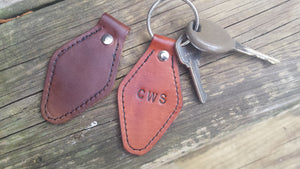 No. KF52 Vintage Hotel Leather Key Chain