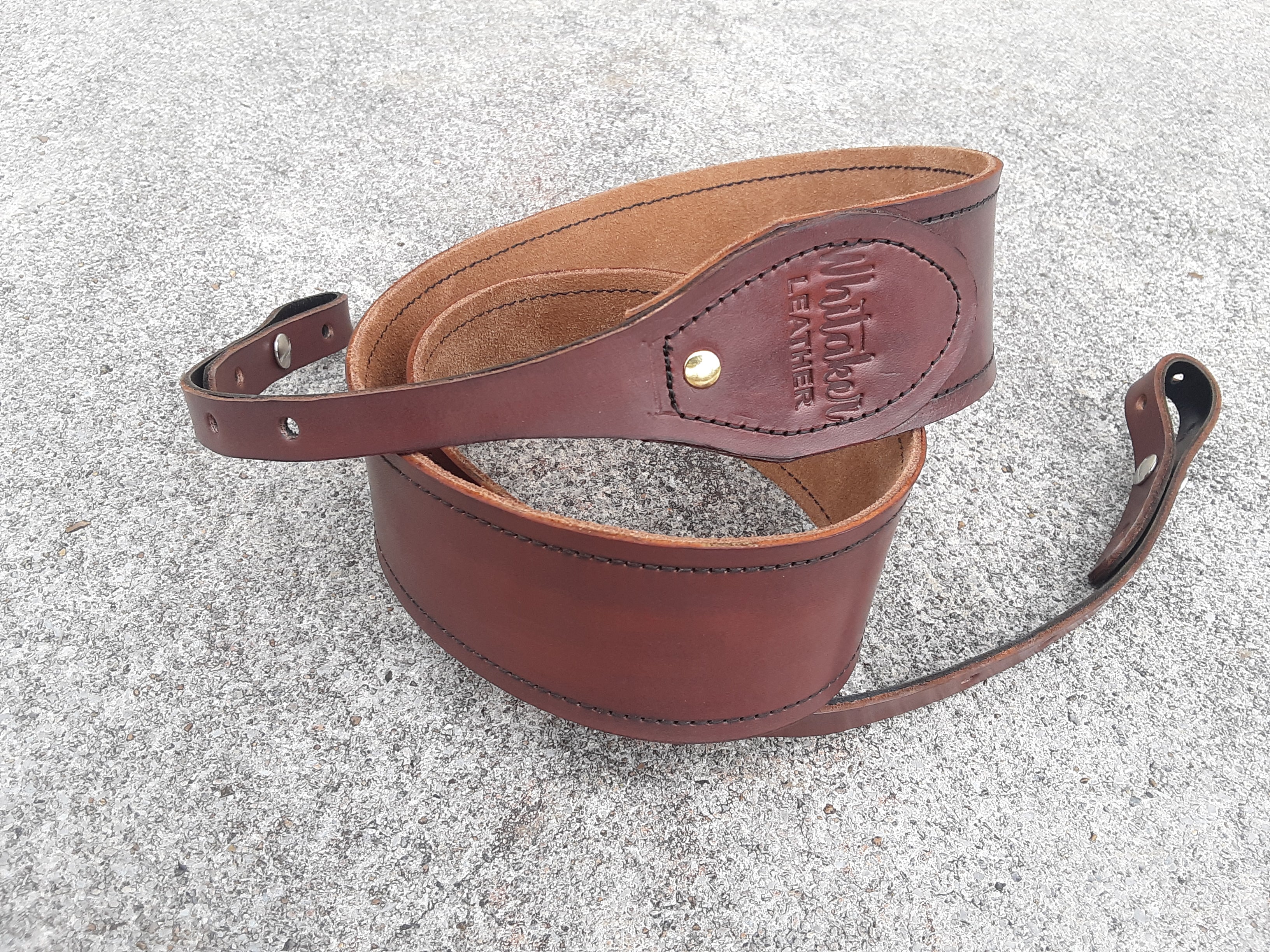 Handmade Leather Banjo Strap Bluegrass Style