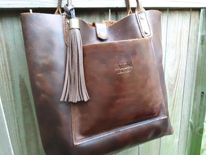 Rustic Leather Tote