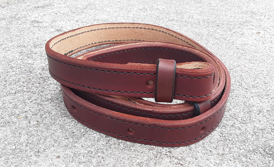 Rifle Sling - Adjustable Western Style with Loops and Stitching