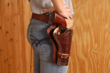 Double Stitched Western Leather Holster with Leg Ties - 22 & similar