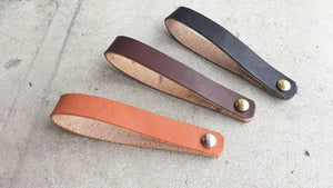 Basket Stamped Leather Guitar Strap Neck Adapters