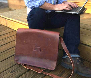 Campbell's Classic Leather Messenger Bag