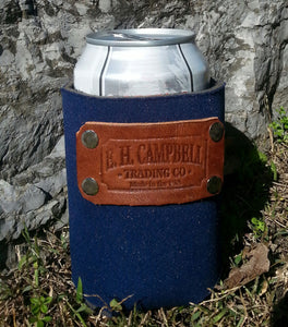 Koozie with Leather Stamp