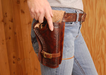 Double Stitched Western Leather Holster with Leg Ties - 22 & similar