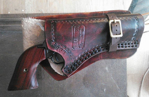 Double Stitched Western Leather Holster with Leg Ties - 22 & similar