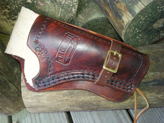 Handmade leather Western Holster with Leg Ties - 3 3/4 inch Barrel - Peacemaker