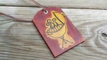 Handmade Leather Luggage Tag, Grilling Gift, Made in the USA - Perfect gift for the Grilling Barbecue / BBQ guru or Christmas Gift
