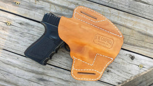Handmade Leather Pancake Holster for Glock 19