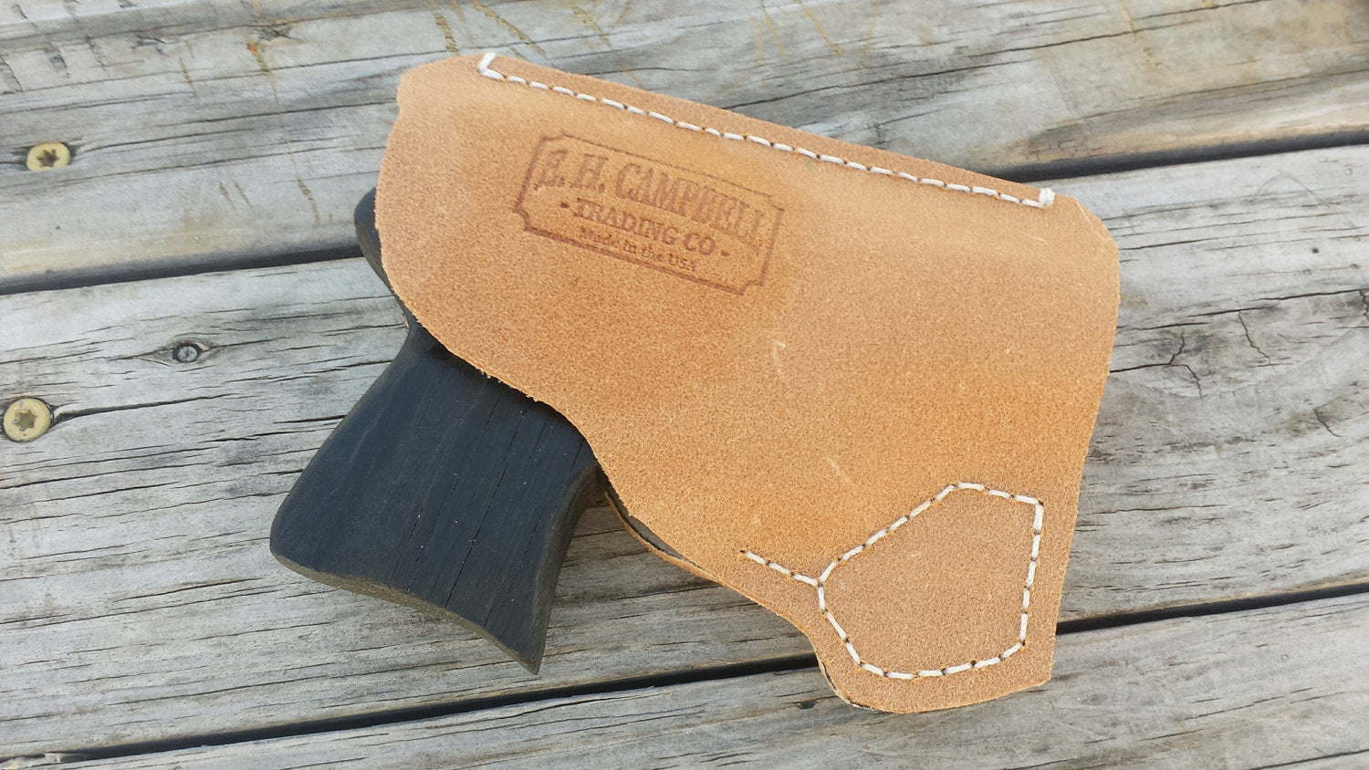 Handmade Leather Concealment Pocket Holster for 380/38, Compact 9MM, 22 and like Pocket or Purse Concealment Pistol Carry, Perfect Gift!