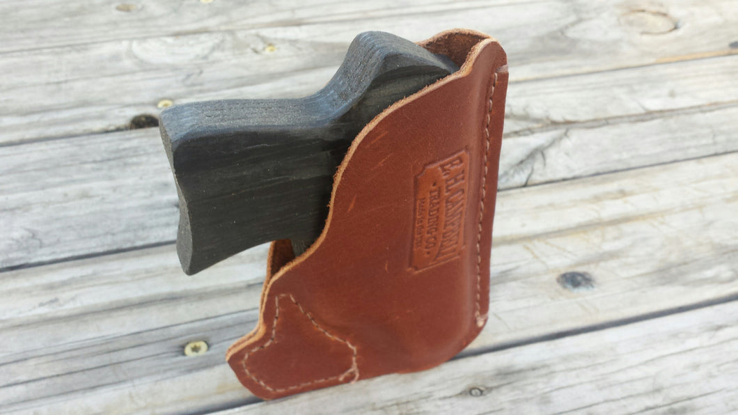 Handmade Leather Concealment Pocket Holster for 380/38, Compact 9MM, 22 and like Pocket or Purse Concealment Pistol Carry, Perfect Gift!