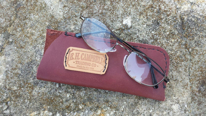 Leather Eyeglass Holder / Case, Handmade in USA, Western, Southwestern, Mother's Day Gift, Birthday Gift, Eyeglasses or Sunglasses