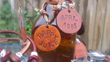 Leather Whiskey, Whisky, Bourbon, Liquor Label Tag, fits bottles decanters