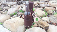 Leather Beer Holster with Opener Perfect Gift, Christmas, Oktoberfest, Father's Day