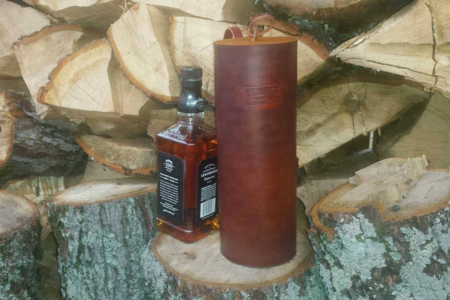 Leather Jack Daniels Whiskey Holder Carrier, Whiskey Holder, Whisky Holder, Wine Holder, Bourbon Holder Gift Father's Day, Made in the USA