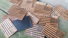 Reverse American Flag Leather Patch Distressed Vintage Style Made in USA