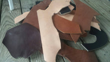 SALE! 6 to 7 plus Pounds Scrap Leather - Med Sized Pieces, Remnants, Scraps, for Crafts, Jewelry, Camp, Hobbies, Leather Working