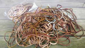 1.5 Pounds of Leather Strings and Strips - Farmers Repair Kit, Leather Strings, Lace,