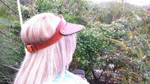 Leather Visor for Men or Women. Handmade Custom Leather for Christmas gift or Groom, Father and even Gift for a Boyfriend. Made in the USA