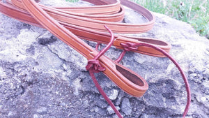 Leather Reins in Latigo or Harness Leather 6 foot long 5/8 inch wide Handcut Handmade in the USA