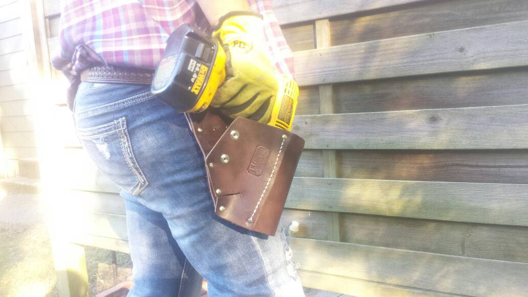 Handmade Leather Holster for Cordless Drill Perfect Gift for Dad, Husband Boyfriend Wife Girlfriend Christmas. Custom leather made in USA