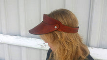 Leather Visor for Men or Women. Handmade Custom Leather for Christmas gift or Groom, Father and even Gift for a Boyfriend. Made in the USA