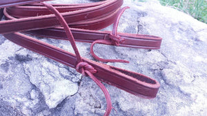 Leather Reins in Latigo or Harness Leather 6 foot long 5/8 inch wide Handcut Handmade in the USA