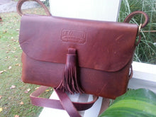 Rustic Brown Distressed Latigo Leather Tote / Purse with Credit Card Mini Wallet - Perfect Gift!