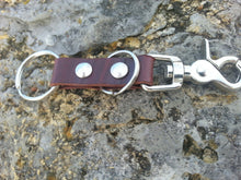 No. KF51 Double Ring Latigo Leather Key Fob / Chain