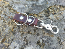 No. KF51 Double Ring Latigo Leather Key Fob / Chain