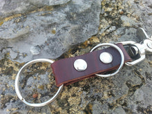 No. KF51 Double Ring Latigo Leather Key Fob / Chain