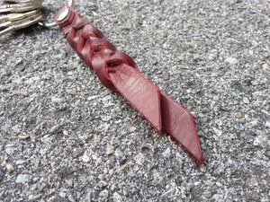 Latigo Leather Western Laced Key Fob / Chain
