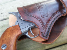 Western Leather Holster with Leg Ties - Colt 45 Peacemaker and Similar Up to 5 inch Barrels Fathers Day Colt 45 Peace Maker Holster