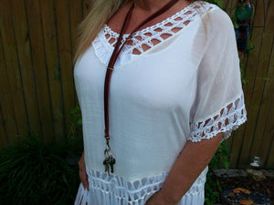 ON SALE - Small Leather Lanyard Handmade - Perfect for youth, camping, work, as a gift, birthday, more. Made in the USA!