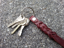 Latigo Leather Western Laced Key Fob / Chain
