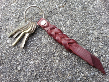 Latigo Leather Western Laced Key Fob / Chain