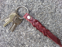 Latigo Leather Western Laced Key Fob / Chain